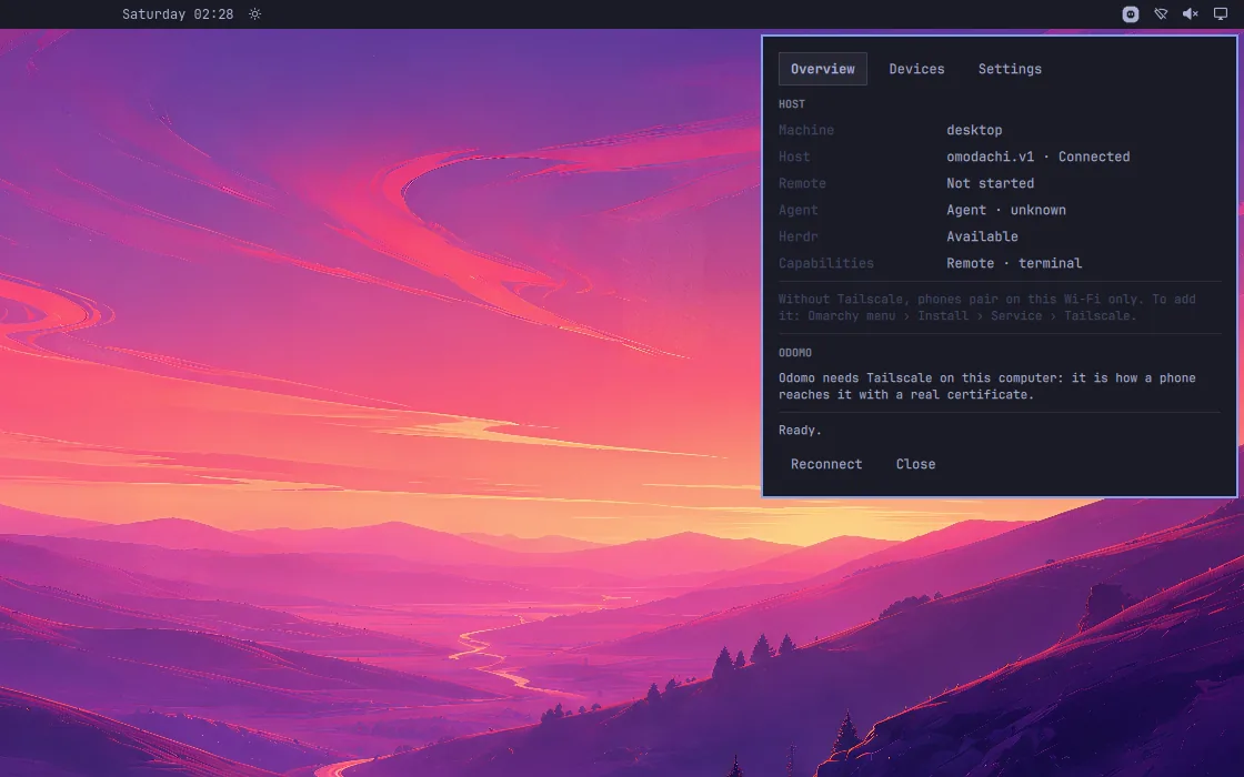 按下 Install 半分钟后，面板显示电脑已经就绪。